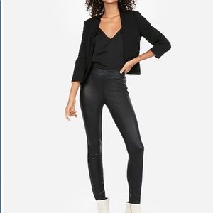 Black Vegan Leather Leggings